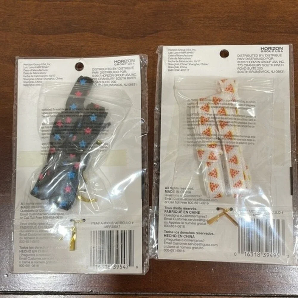 Retro Pop Enamel Shoe Charms With Laces, New! - Set of 2